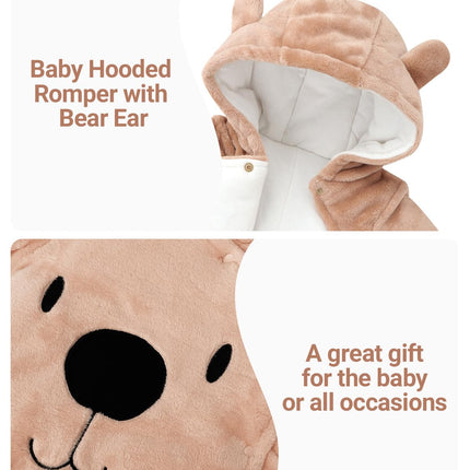 Baby Overall Winter Mit Kapuze Schneeanzug Flanell Strampler Spieler Spielanzug Mit Füße Karikatur Jumpsuit Kleidung 0-3 Monate