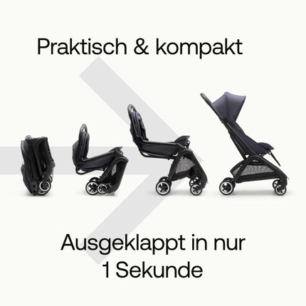 Bugaboo Butterfly ultrakompakter Reise-Kinderwagen, klein & leicht, einhändig faltbar und einfach zu lenken, ergonomischer City-Buggy für Babys ab 6 Monaten, mit viel Stauraum, Forest Green