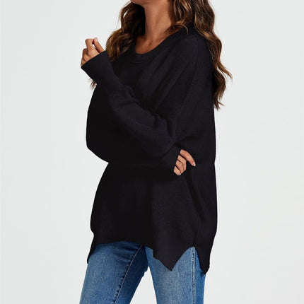 Oversized Jumper Top In Black