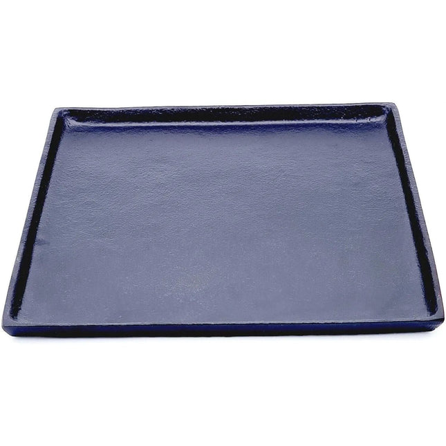 Dekoteller schwarz Dekoschale Metall Teller Schale Alu Deko 25x25 cm