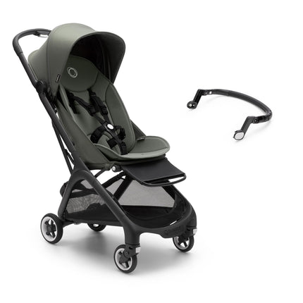 Bugaboo Butterfly ultrakompakter Reise-Kinderwagen, klein & leicht, einhändig faltbar und einfach zu lenken, ergonomischer City-Buggy für Babys ab 6 Monaten, mit viel Stauraum, Forest Green