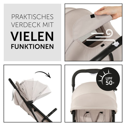 Hauck Travel N Care Dark Olive Kinderwagen – Leichter Reise Buggy für Kinder ab Geburt bis 22 kg mit Liegefunktion, kompakt und UPF 50+