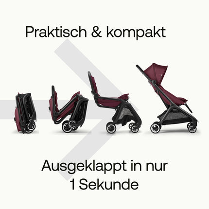 Bugaboo Butterfly ultrakompakter Reise-Kinderwagen, klein & leicht, einhändig faltbar und einfach zu lenken, ergonomischer City-Buggy für Babys ab 6 Monaten, mit viel Stauraum, Forest Green