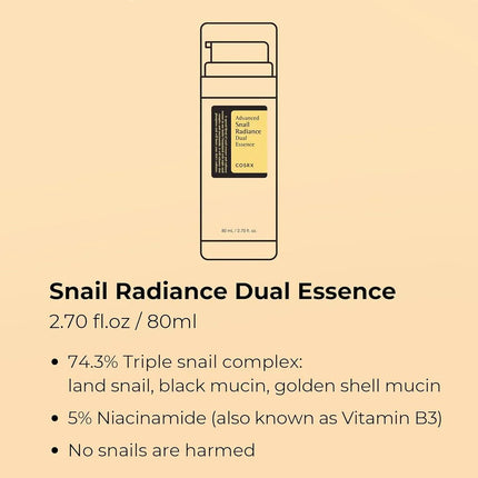 COSRX Advanced Snail Radiance Dual Essence 80ml