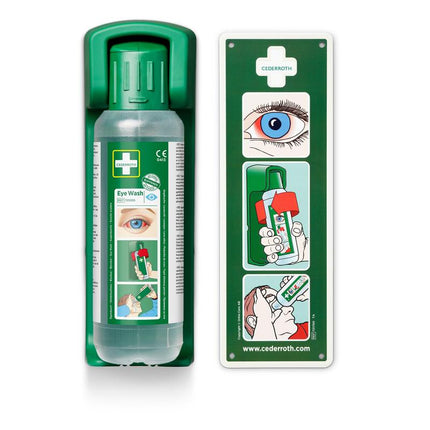 Wandhalterung (für augenspülung 500 ml) ein nachleuchtendes hinweisschild ist im lieferumfang enthalten | Packung (1 Stück)