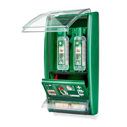 Cederroth augenspülstation, inkl. 2 x 500 ml flaschen à 725200 mit salvequick pflasterspender ref 490700 | Packung (1 Stück)
