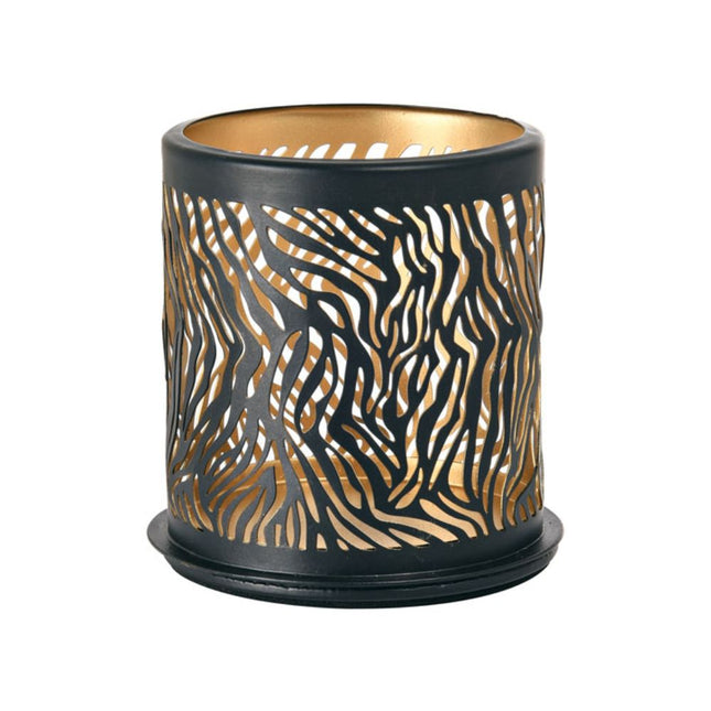 Duni Kerzenhalter Safari 75 x 75 mm schwarz Metall