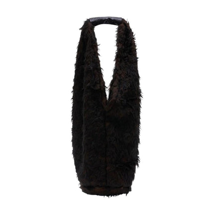 Schultertasche Drip - OUR LEGACY - Wolle - Braun