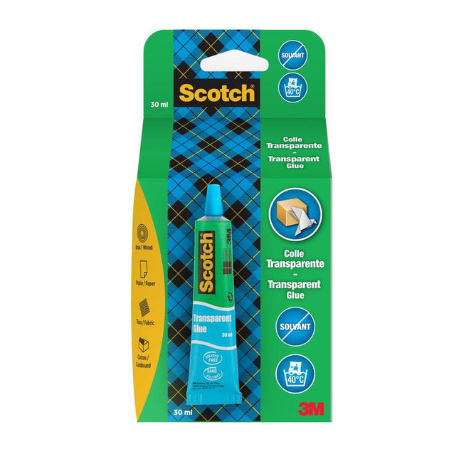 Scotch®transparenter lösemittelfreier Kleber für den Haushalt 30 ml, 1 Tube/Packung | Packung (1 Stück)