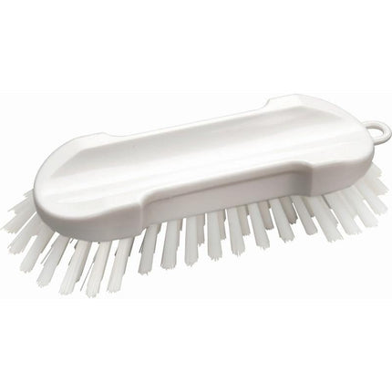 Waschbürste, weiß, hart, Handbürste ohne Stiel, 190x65x30 mm | Packung (1 Stück)