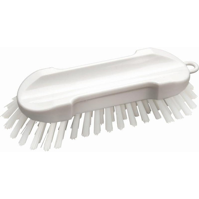Waschbürste, weiß, hart, Handbürste ohne Stiel, 190x65x30 mm | Packung (1 Stück)