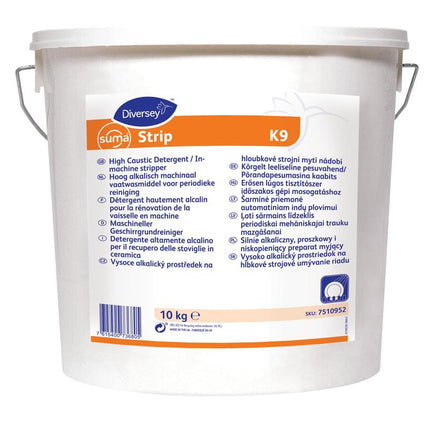Suma Strip K9, Schaumhemmender, pulverförmiger Geschirrgrundreiniger | Eimer (10 kg)