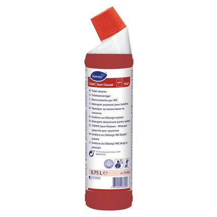 TASKI Sani Clonet, WC-Reiniger, gebrauchsfertig, basierend auf Zitronen- / Sulfaminsäure | Flasche (750 ml)