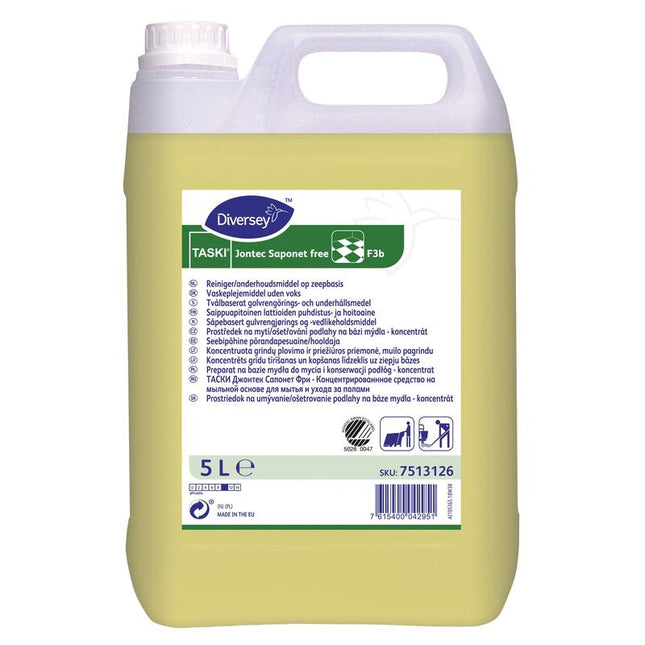 TASKI Jontec Saponet free, Bodenreinigungs- und Pflegeprodukt, auf Basis von Seife | Kanister (5 l)
