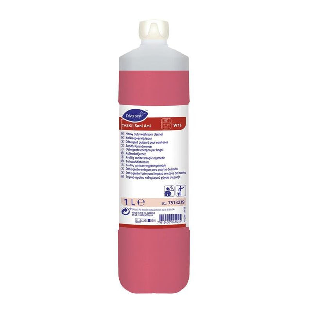 TASKI Sani Ami, Sanitär-Grundreiniger auf Basis alkalischer und komplexbildender Wirkstoffe | Flasche (1 l)
