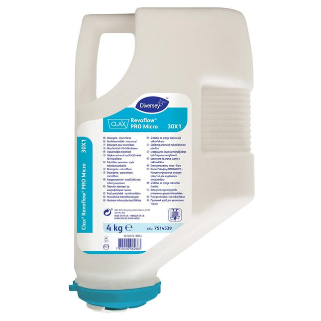 Clax Revoflow PRO MICRO 30X1, Hochkonzentriertes Pulver speziell für das Waschen von Microfasern für das Revoflow System | Kartusche (4 kg)