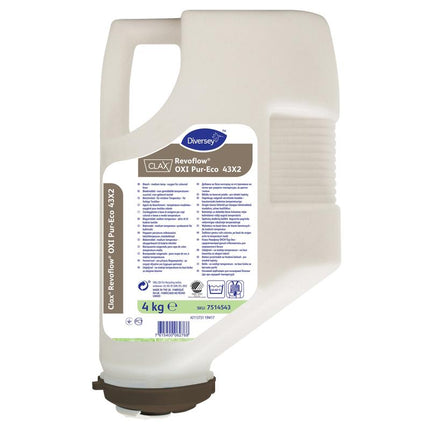 Clax Revoflow Oxi PE, Bleichmittel auf Sauerstoffbasis für Buntwäsche bei mittleren Temperaturen - Umweltzertifiziert | Kartusche (4 kg)
