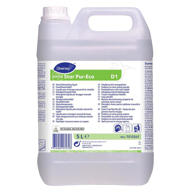 Suma Star Pur-Eco D1, Handgeschirrspülmittel | Kanister (5 l)