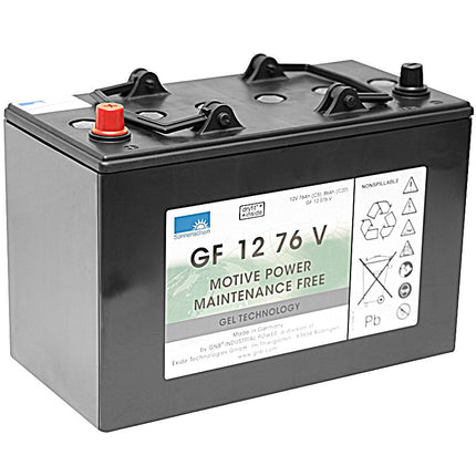 Batterie-Traktionsblock 12V/76Ah, Gelbatterie, Betriebsspannung 12V, Kapazität 76Ah, wartungsfrei | Packung (1 Stück)