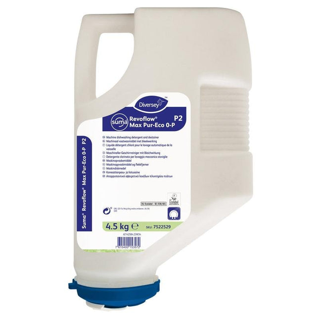 Suma Revoflow Max Pur Eco 0P P2, Umweltfreundlicher, chlorfreier Hochleistungs-Geschirrreiniger, phosphatfrei | Kartusche (4500 g)