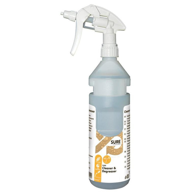 Flaschenkit SURE Cleaner & Degreaser, Nachfüllflasche inkl. Spenderband, passend für Divermite und DQFM (0,75l) | Flasche (1 Stück)