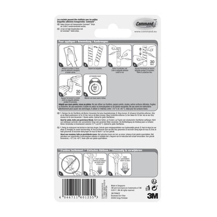 Command™ Mini-Haken, transparent, mit transparenten Strips, 17006CLR | Packung (1 Stück)