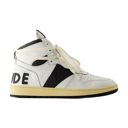 Sneakers Rhecess Hi - Rhude - Leder - Weiß/Schwarz