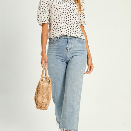 Little Flower Top/Blouse In White