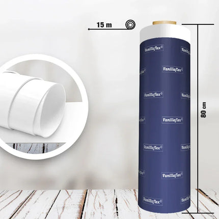 Vanillaflex PVC-Rolle Weiß 900mm x 15m – 1,8mm Stärke