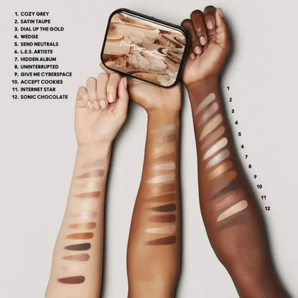 MÄC CONNECT IN COLOUR EYE SHADOW PALETTE x12 - UNFILTERED NUDES