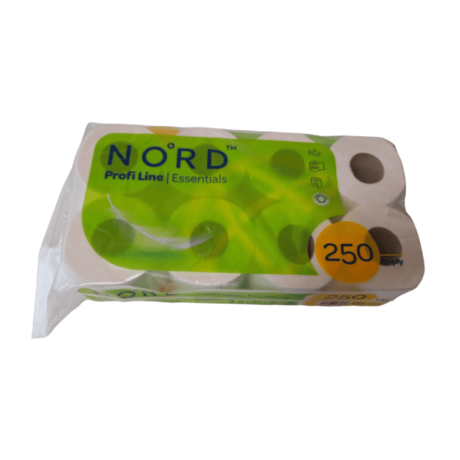 Toilettenpapier, 2-lagig, 250 Blatt, 8 Rollen  | Karton (8 Packungen)