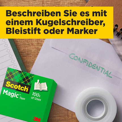 Scotch® Magic™ Unsichtbares Klebeband, Vorteilspack 14 Rollen, 19 mm x 33 m | Packung (1 Stück)