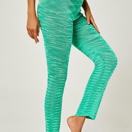 Knitted Fit Trousers In Green