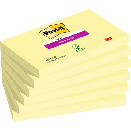 Post-it® Super Sticky Notes, 76 mm x 127 mm, 90 Blatt/Block, 100% PEFC