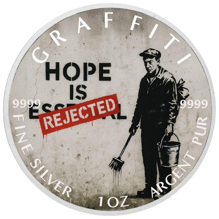 Silver Dissent Rejected Hope 1oz Fine Silver Coloured Coin