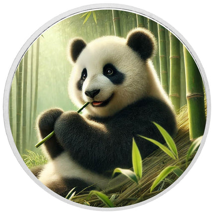 Bamboo Bliss: Panda in Paradise Coloured Coin