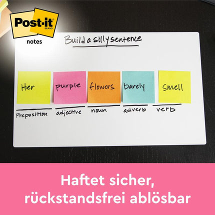Post-it® Notes, Poptimistic Collection, 38 mm x 51 mm, 100 Blatt/Block, 12 Blöcke/Packung, Kartonverpackung, 100% PEFC, SGSCH-PEFC-COC-110078 | Packung (1 Stück)