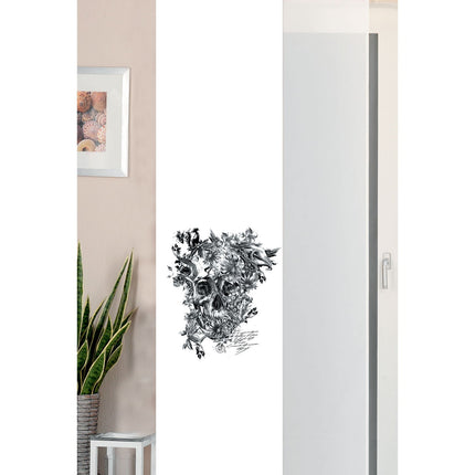 2er Set Schiebegardine Flächenvorhang Wildseide Optik und Voile Paneel 80400