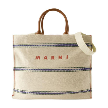 Pelletteria Uomo Cabas Medium - Marni - Baumwolle - Beige