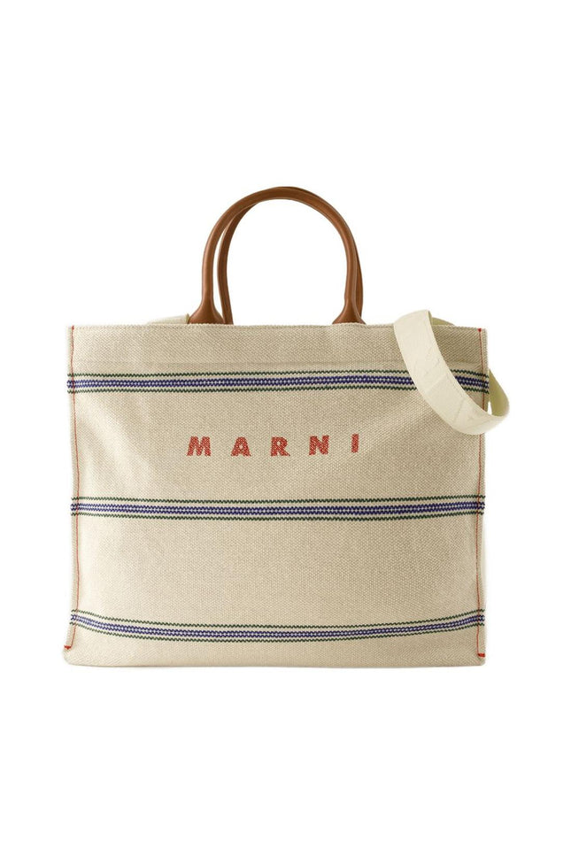 Pelletteria Uomo Cabas Medium - Marni - Baumwolle - Beige