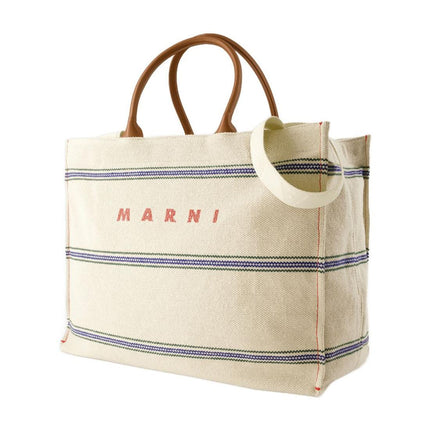 Pelletteria Uomo Cabas Medium - Marni - Baumwolle - Beige