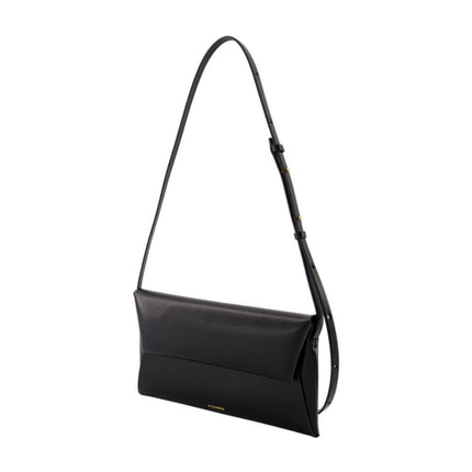 Folded Small Schultertasche - Jil Sander - Leder - Schwarz