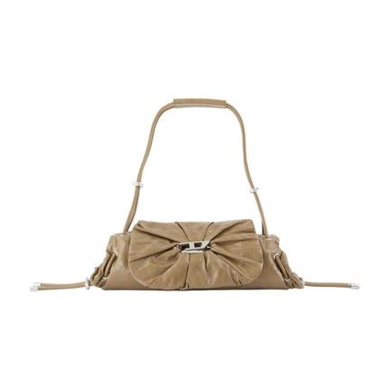 Scrunch-D Small Schultertasche - DIESEL - Leder - Beige