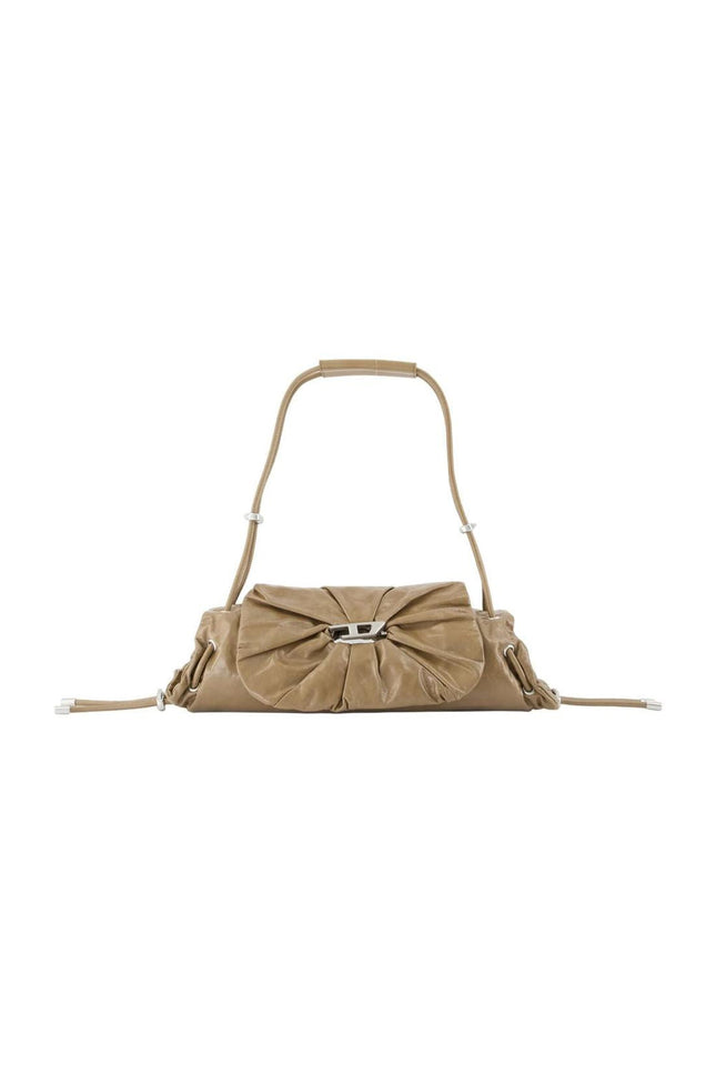Scrunch-D Small Schultertasche - DIESEL - Leder - Beige
