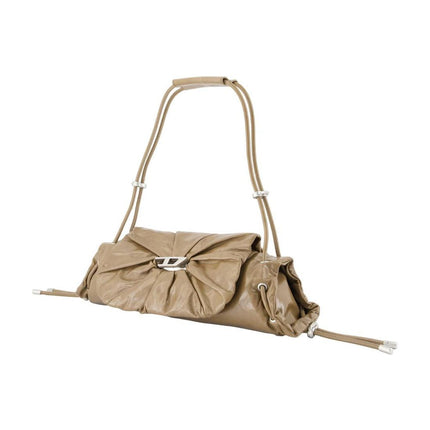 Scrunch-D Small Schultertasche - DIESEL - Leder - Beige