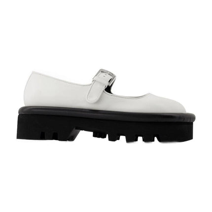Schuhe Bumper Chunky aus weißem Leder