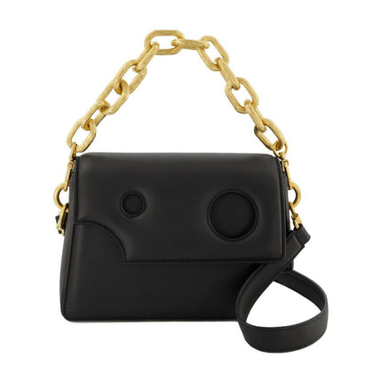 Burrow 24  Hobo Bag - Off White - Black/Clear - Leather