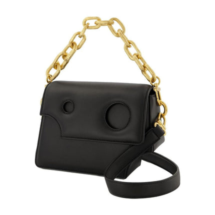 Burrow 24  Hobo Bag - Off White - Black/Clear - Leather