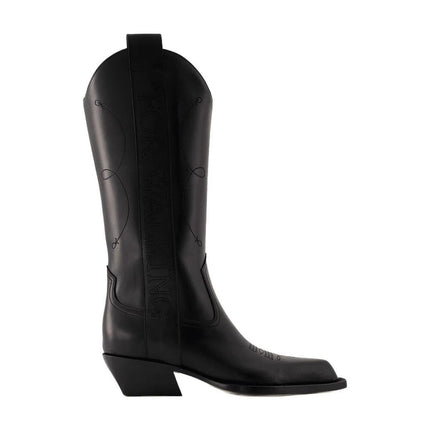 Ankle Boots For Walking - Off White - Leder - Schwarz