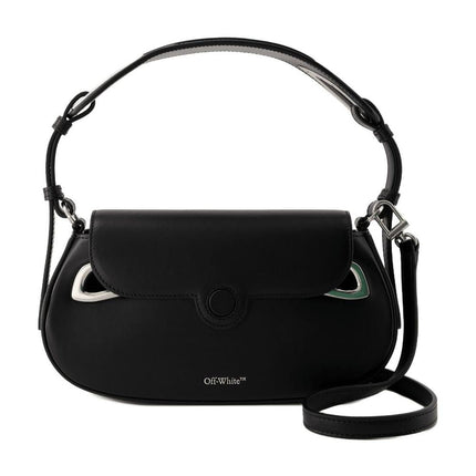 Hobo Clam Bag - Off White - Leder - Schwarz